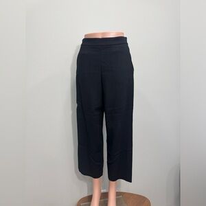 DREW Darcy Crepe Black Elastic Waist Pants NEW Size XS Cropped Wide Leg